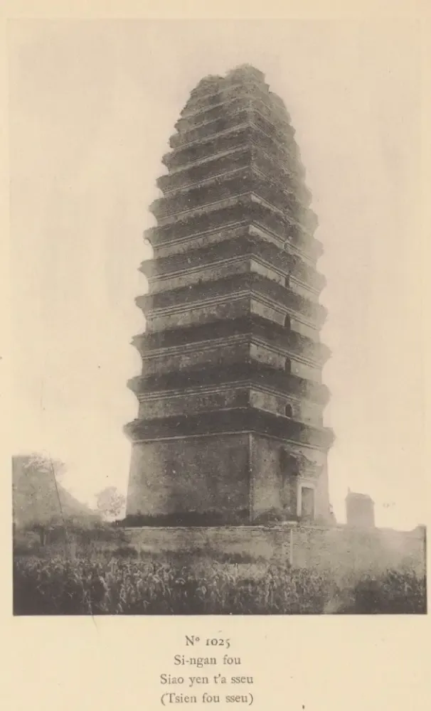 Vue complète de la petite pagode de l'oie sauvage en 1907