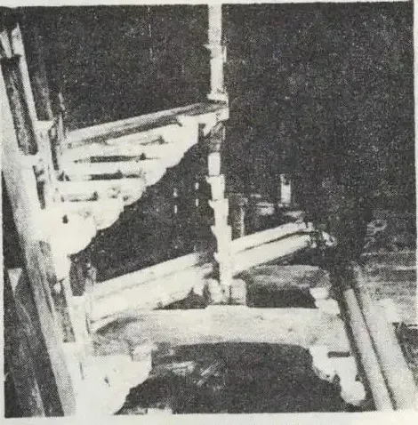 1954年保国寺大殿补间铺作后尾及外檐梁架勘测照片