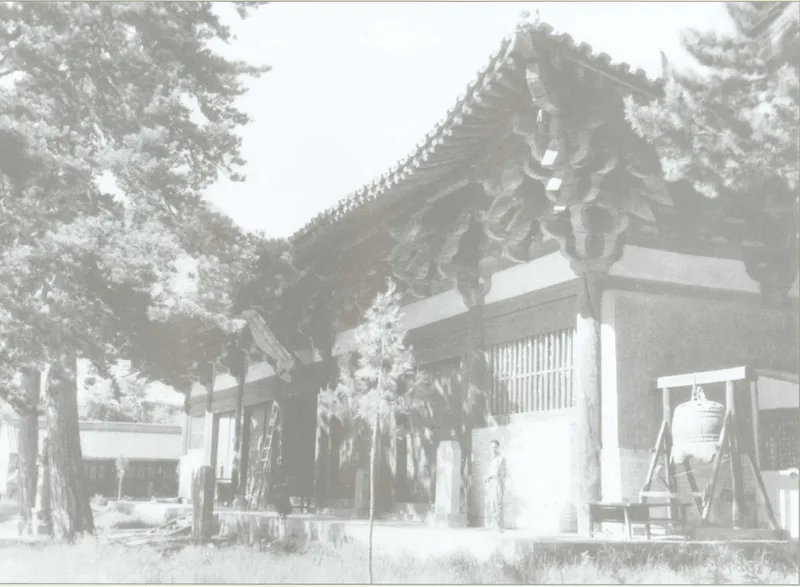 梁思成等摄《中国古建筑图典》整理本:佛光寺大殿外观
