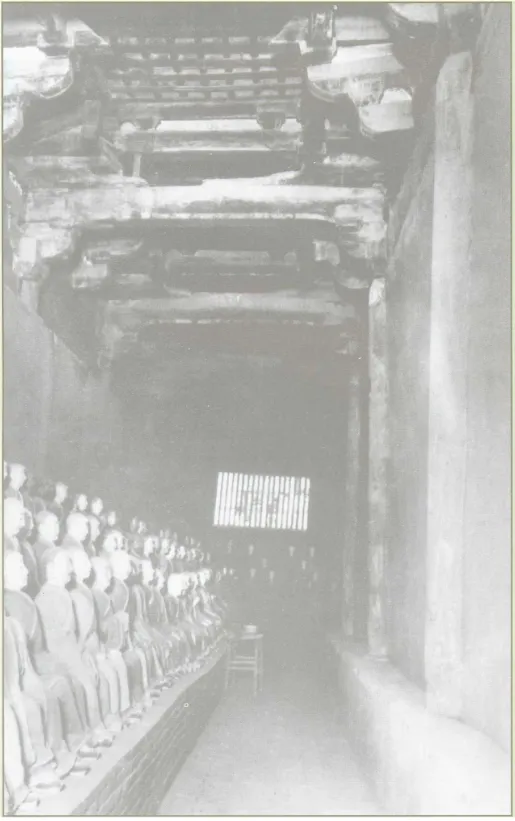 梁思成等摄《中国古建筑图典》整理本:佛光寺大殿后墙佛像