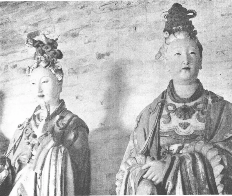 1962年府城玉皇庙二十八宿之壁水貐（左）、娄金狗（右）塑像