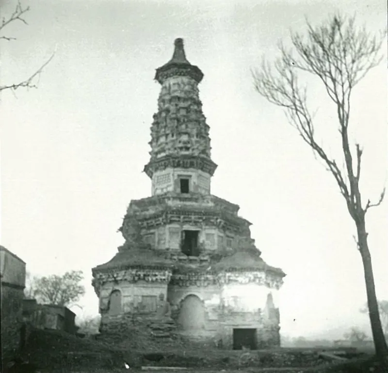华北交通档案:1939年12月正定广惠寺华塔旧影,作者不详,CC BY 4.0